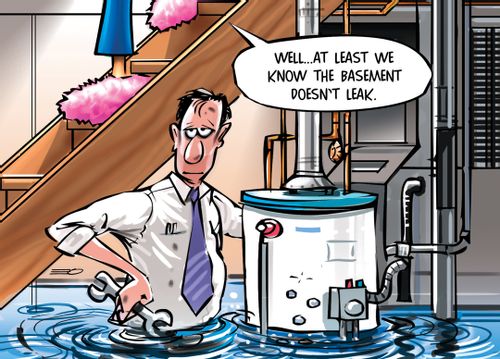 'Well... at least we know the basement doesn't leak.'