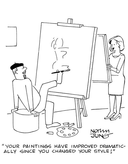 'Your paintings have improved dramatically since your changed your style!'