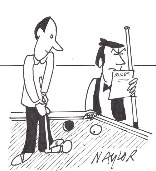 Play golf on the billiards table.