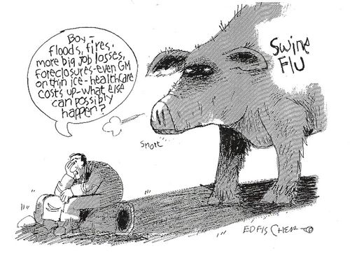 "Floods, fires, big job losses, foreclosures...what else can possibly happen?"