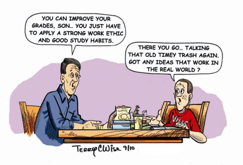 'There you go...talking that old timey trash again. Got any ideas the work in the real world?'