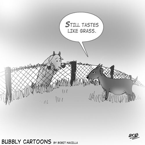 "Still tastes like grass."