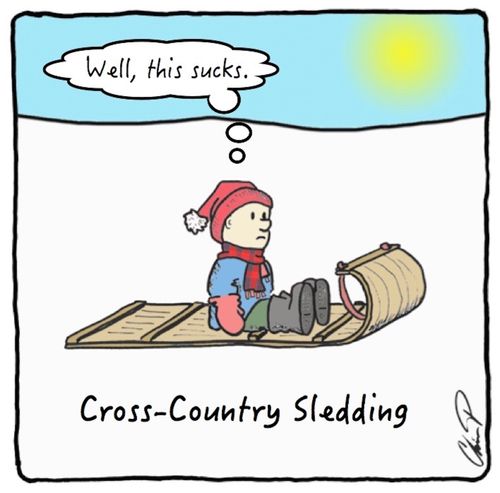 Cross-Country Sledding