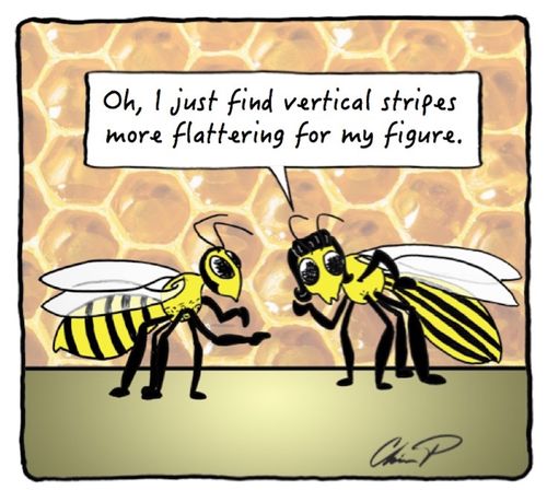 "Oh, I just find vertical stripes more flattering for my figure."