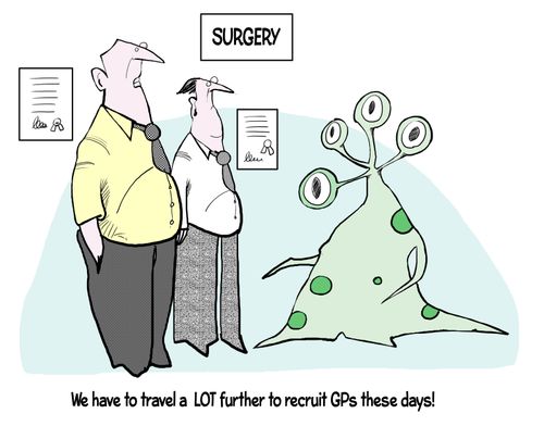 "We have to travel a LOT further to recruit GPs these days!"
