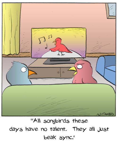 "All songbirds these days have no talent. They all just break sync."