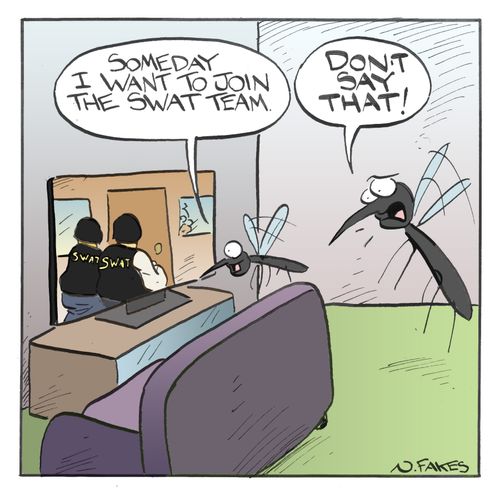 "Someday I want to join the swat team."