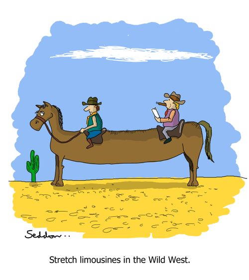 Stretch limousine in the wild west