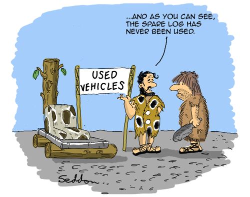 "And as you can see, the spare log has never been used."