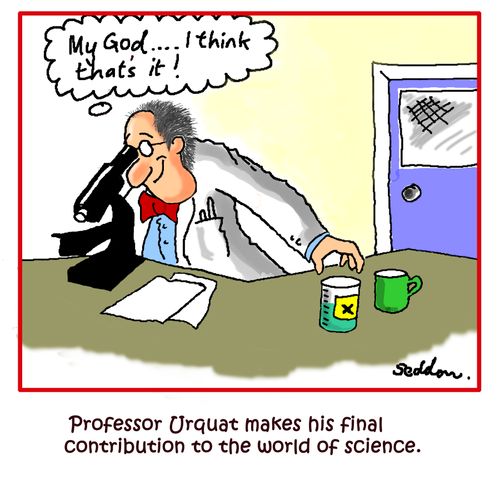 Professor Urquat makes his final contribution to the world of science.