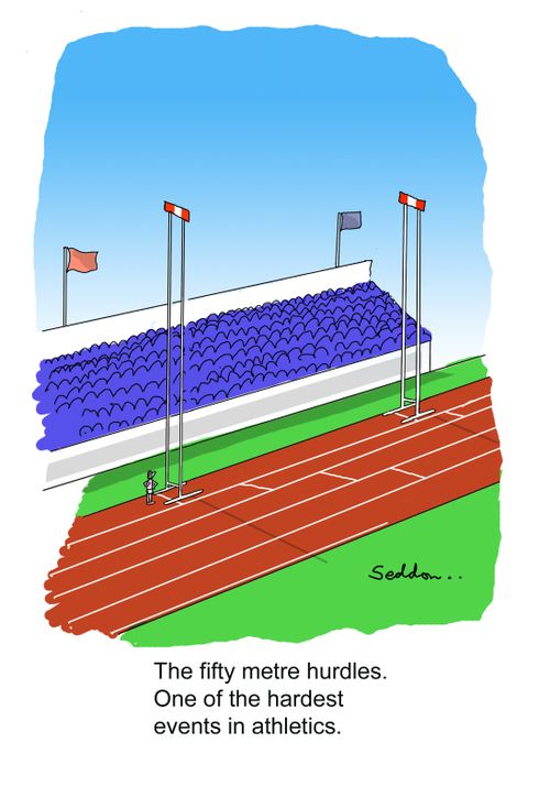 The fifty metre hurdles.One of the hardest events in athletics.
