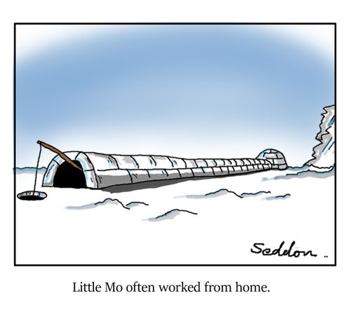 Little Mo often worked from home.