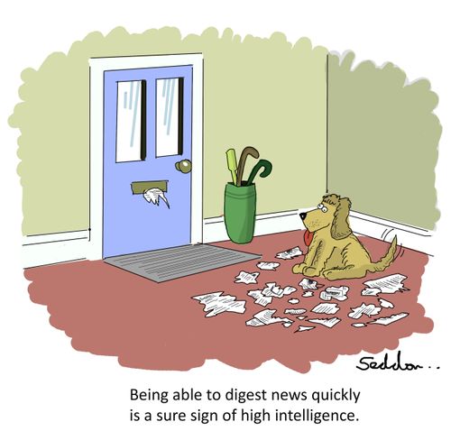 Being able to digest news quickly is a sure sign of intelligence.