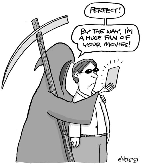 "Perfect! By the way, I'm a huge fan of your movies!"