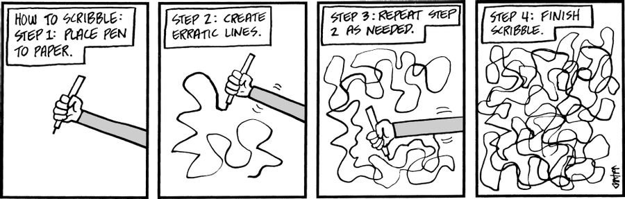 Instructional guide to scribbling