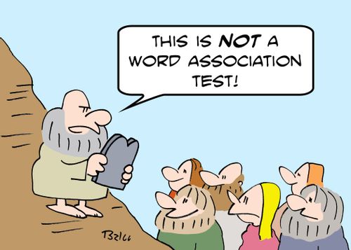 'This is NOT a word association test!'