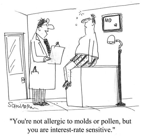 "You're not allergic to molds or pollen. But you are interest-rate sensitive."