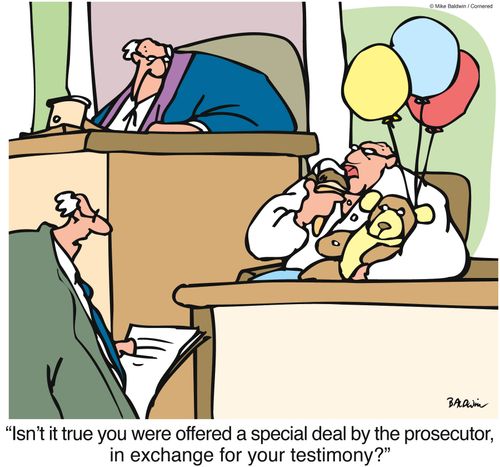 "Isn't it true you were offered a special deal by the prosecutor, in exchange for your testimony?"