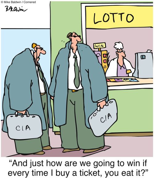'And just how are we going to win if every time I buy a ticket, you eat it?'