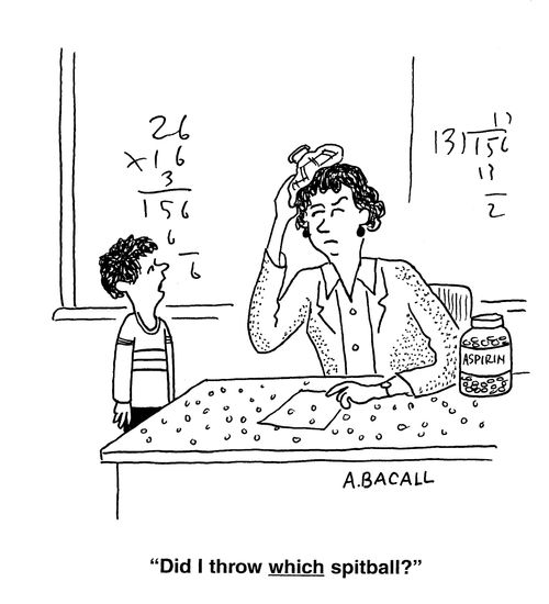 'Did I throw which spitball?'