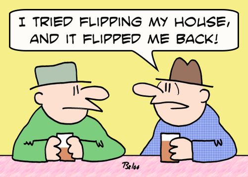 'I tried flipping my house, and it flipped me back!'