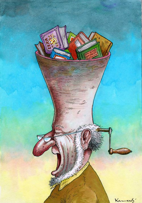 Head full of Books.