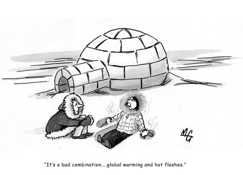 'It's a bad combination, global warming and hot flashes.'
