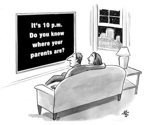 It's 10 pm Do you know where your parents are? 