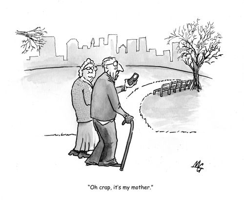 'Oh crap, it's my mother.'