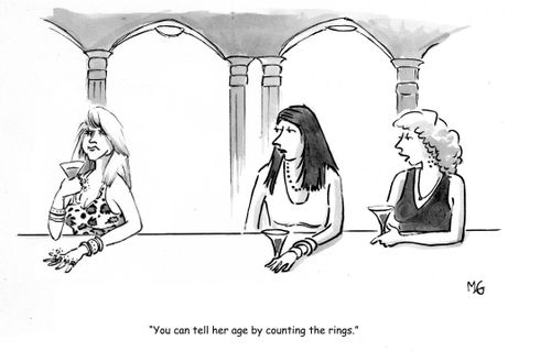 'You can tell her age by counting the rings.'