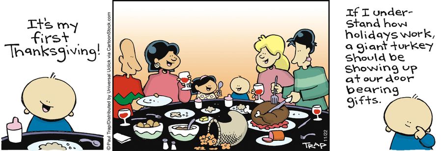 'It's my first Thanksgiving!'