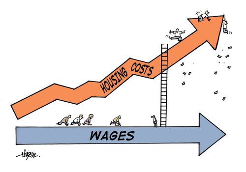 Rising Housing Costs vs Wages.