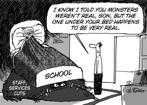 "I know I told you monsters weren't real, son, but the one under your bed happens to be very real."