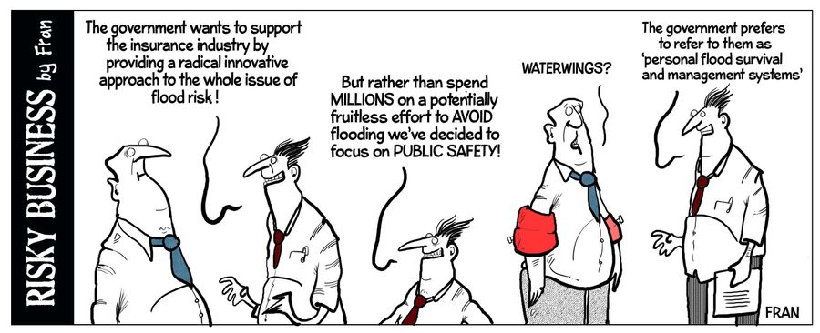 "....rather than spend millions on a potentially fruitless effort to avoid flooding we've decided to focus on public safety!"