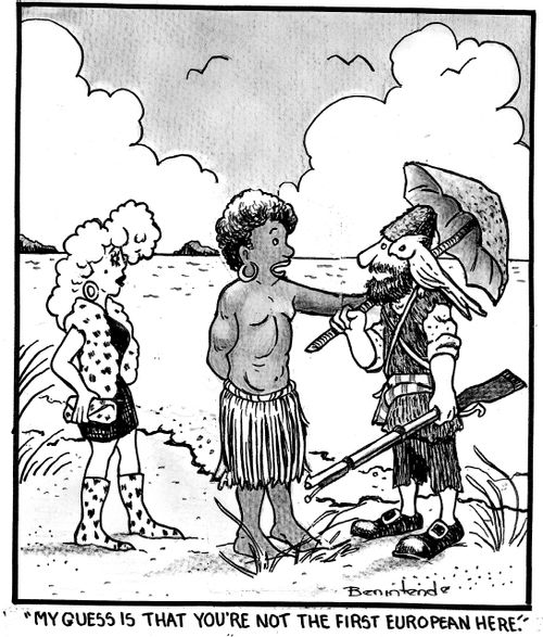 "My guess is that you're not the first European here.