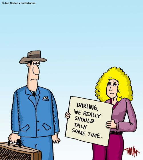 Darling, we really should talk some time."