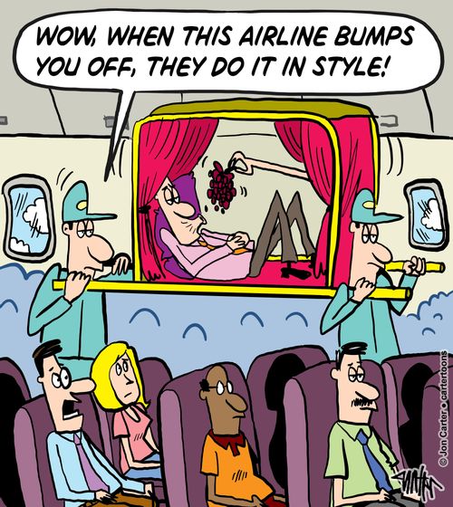'Wow, when this airline bumps you off, they do it in style!'