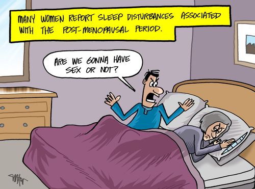 Many women report sleep disturbances associated with the post-menopausal period.
