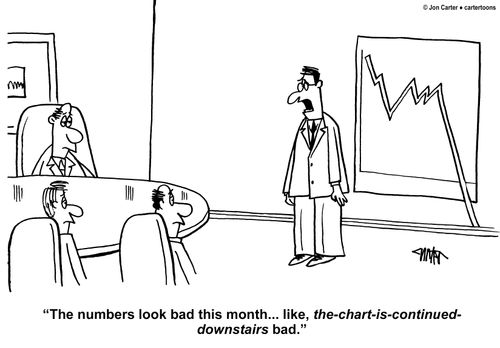 "The numbers look bad this month...like, the-chart-is-continued-downstairs bad."