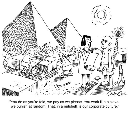 'You do as you're told, we pay as we please...That, in a nutshell, is our corporate culture.'