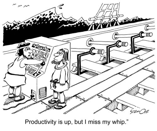 Computerising the galley - 'Productivity is up, but I miss my whip.'