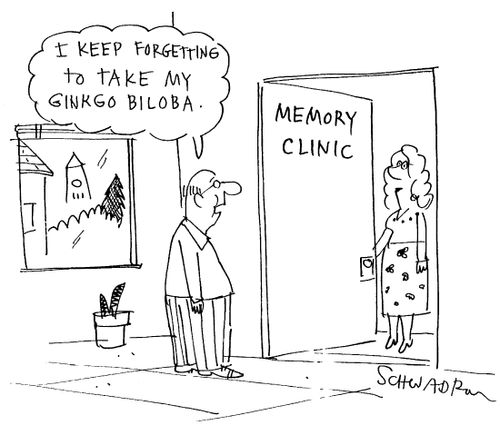 "I keep forgetting to take my Ginkgo Bilboa."