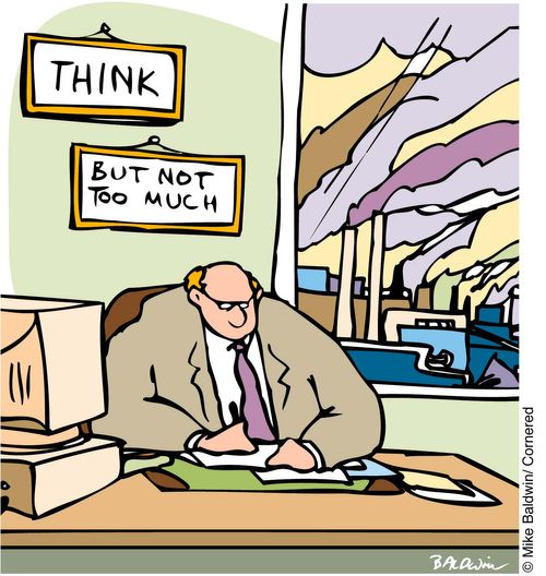 'Think' 'But not too much'