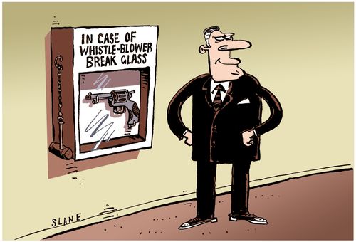 In Case Of Whistle-blower Break Glass.