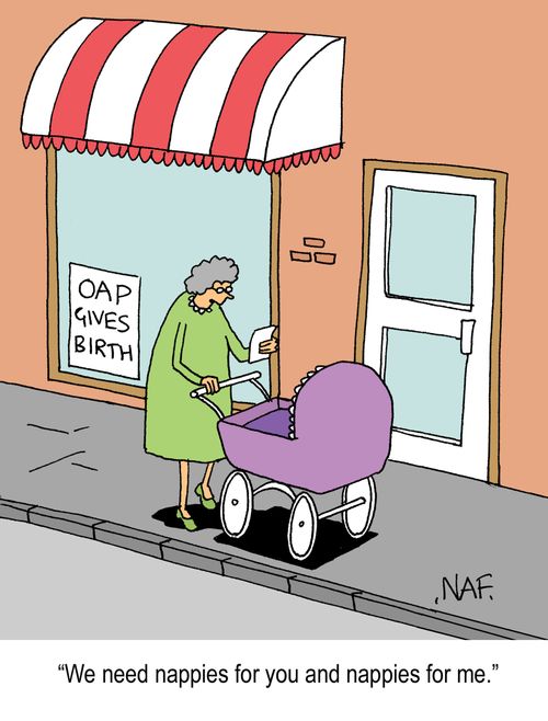 'We need nappies for you and nappies for me.'