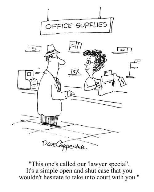 'This one's called our 'lawyer sepcial'. It's a simple open and shut case that you wouldn't hesitate to take into court with you.'