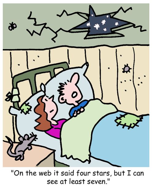 "On the web it said four stars, but I can see at least seven."