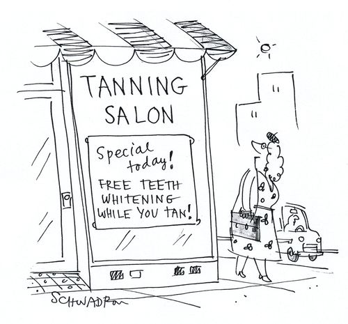 Tanning Salon: Free teeth whitening - while you tan!