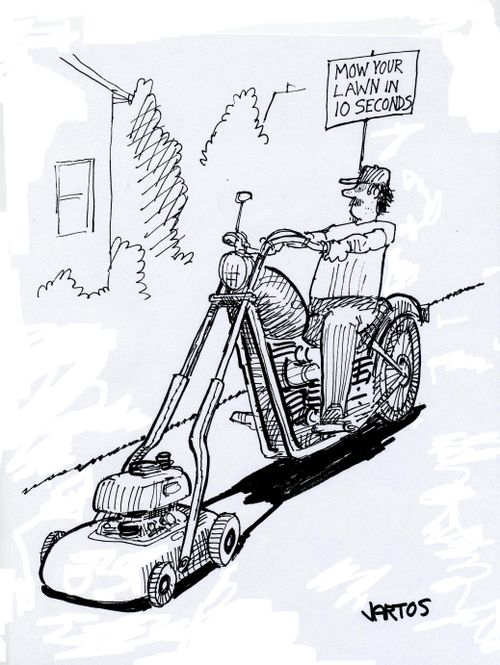 Mow Your Lawn In Ten Seconds.