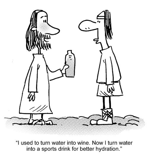 Water into Sports Drink.